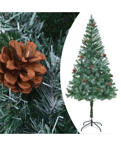 Set Albero Natale Artificiale con LED Palline e Pigne 180 cm