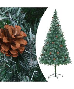 Set Albero Natale Artificiale con LED Palline e Pigne 210 cm