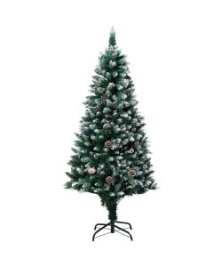 Set Albero Natale Artificiale con LED Palline e Pigne 210 cm