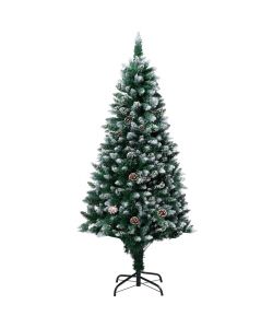 Set Albero Natale Artificiale con LED Palline e Pigne 240 cm