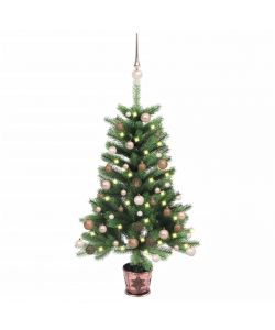 Albero di Natale Artificiale con LED e Set Palline 65 cm Verde