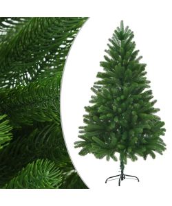 Set Albero di Natale Artificiale con LED e Palline Verde 210 cm