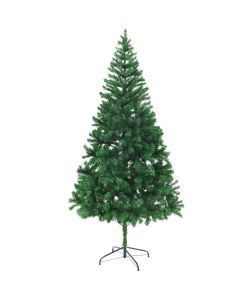 Set Albero Natale Artificiale con LED e Palline 210 cm 910 Rami