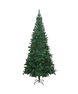 Set Albero Natale Artificiale con LED e Palline L 240 cm Verde