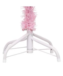 Set Albero Natale Artificiale con LED e Palline Rosa 180 cm PVC