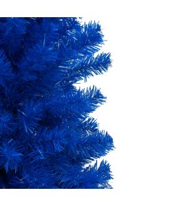 Set Albero Natale Artificiale con LED e Palline Blu 180 cm PVC