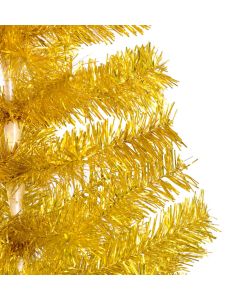 Set Albero Natale Artificiale con LED e Palline Oro 180cm PET