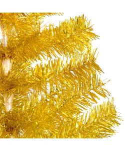 Set Albero Natale Artificiale con LED e Palline Oro 240 cm PET