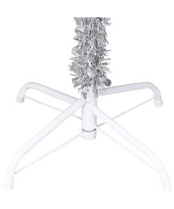 Set Albero Natale Artificiale LED e Palline Argento 120cm PET