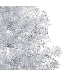 Set Albero Natale Artificiale LED e Palline Argento 120cm PET