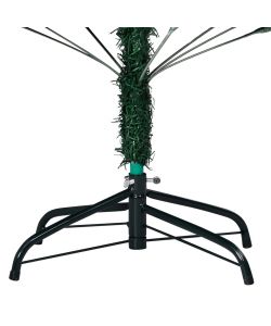 Set Albero Natale Artificiale con LED e Palline Verde 120cm PVC