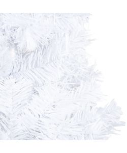 Set Albero Natale Artificiale con LED Palline Bianco 120cm PVC