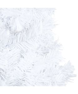 Set Albero Natale Artificiale LED e Palline Bianco 150cm PVC