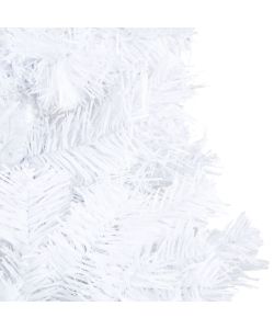 Set Albero Natale Artificiale LED e Palline Bianco 180cm PVC
