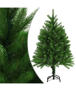 Set Albero di Natale Artificiale con LED e Palline Verde 120 cm
