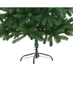 Set Albero Natale Artificiale con LED e Palline Verde 180 cm