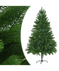 Set Albero di Natale Artificiale con LED e Palline Verde 210 cm