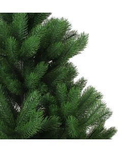 Albero Natale Artificiale Nordmann LED e Palline Verde 240 cm