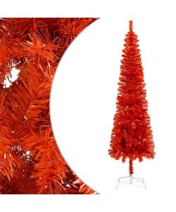 Albero Di Natale Artificiale Sottile VidaXL – 120 Cm, Con 150 LED Bianco Caldo, 8 Modalità, Pigne E Neve Finta, PVC