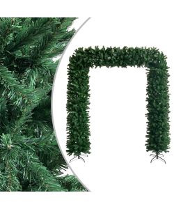 Arco ad Albero di Natale con LED e set di Palline Verde 240 cm