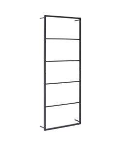 Portasciugamani Nero 45x10x115 cm in Acciaio
