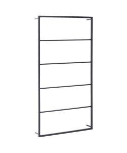 Portasciugamani Nero 60x10x116 cm in Acciaio