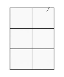 Parete per Doccia Walk-in Vetro Trasparente ESG 140x195cm Nera