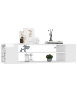 Mobile TV Parete Gecheer 100x30x30cm - Pensile Truciolato Bianco 2 Ante - Foto 4