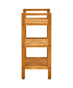 Scarpiera con 3 Ripiani 50x27x60 cm in Legno Massello di Rovere