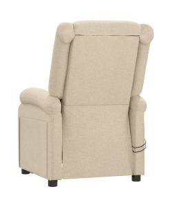 vidaXL Poltrona Massaggio Elettrica Reclinabile Crema - Confortevole e Rilassante