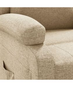 vidaXL Poltrona Massaggio Elettrica Reclinabile Crema - Confortevole e Rilassante