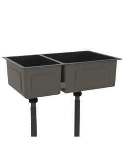 Lavello da Cucina Nero in Acciaio Inossidabile