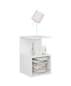 vidaXL Comodino Bianco Lucido 35x35x55 cm - Elegante e Moderno