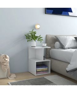 vidaXL Comodino Bianco Lucido 35x35x55 cm - Elegante e Moderno
