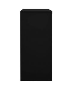 vidaXL Armadietto Ufficio Anta Scorrevole Nero 90x40x90cm in Acciaio