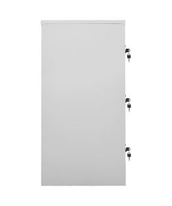 vidaXL Armadietto con Chiave Grigio Chiaro e Blu 90x45x92,5 cm Acciaio - Design Moderno per Ufficio e Casa
