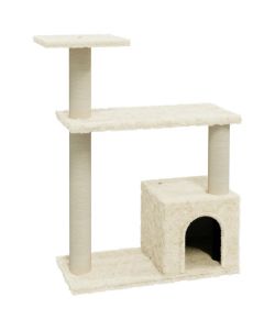 Albero per Gatti con Tiragraffi in Sisal Crema 70 cm