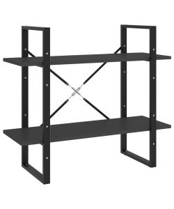 Libreria a 2 Ripiani Grigia 80x30x70 cm in Truciolato