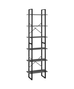 Scaffali 2 pz Grigio 60x30x210 cm in Truciolato