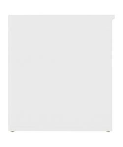 Cassapanca Bianca 84x42x46 cm in Legno Ingegnerizzato