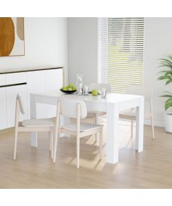 vidaXL Tavolo da Pranzo Bianco 140x74,5x76 cm in Legno Multistrato