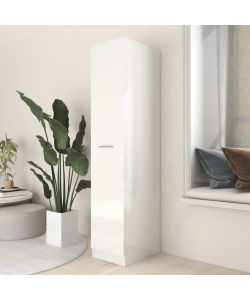 vidaXL Armadietto da Farmacia Bianco Lucido 30x42,5x150 cm - Mobile Organizzatore Spazioso - Truciolato - Design Moderno