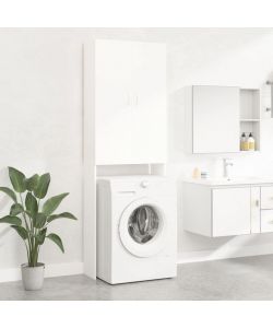 vidaXL Mobile per Lavatrice Bianco 64x25,5x190 cm - Armadio Bagno - Spazio Aggiuntivo - Design Elegante