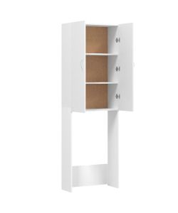 vidaXL Mobile per Lavatrice Bianco 64x25,5x190 cm - Armadio Bagno - Spazio Aggiuntivo - Design Elegante
