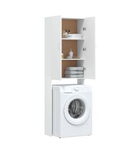 vidaXL Mobile per Lavatrice Bianco 64x25,5x190 cm - Armadio Bagno - Spazio Aggiuntivo - Design Elegante