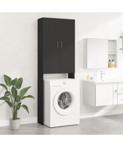 vidaXL Mobile per Lavatrice Nero 64x25,5x190 cm - Spazio Aggiuntivo Bagno