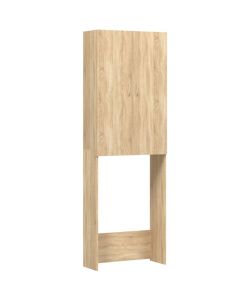 vidaXL Mobile per Lavatrice Rovere Sonoma 64x25,5x190 cm - Spazio Aggiuntivo per Bagno - 2 Ante e 3 Scomparti