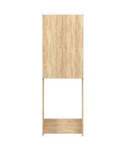 vidaXL Mobile per Lavatrice Rovere Sonoma 64x25,5x190 cm - Spazio Aggiuntivo per Bagno - 2 Ante e 3 Scomparti