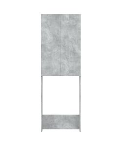 vidaXL Mobile per Lavatrice Grigio Cemento 64x25,5x190 cm - Spazio Aggiuntivo per Bagno - 2 Ante e 3 Scomparti