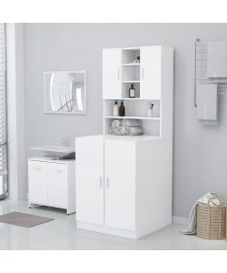 vidaXL Mobile per Lavatrice Bianco 71x71,5x91,5 cm - Spazio Aggiuntivo Bagno